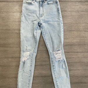 PacSun Light Wash Distressed Skinny Jeans